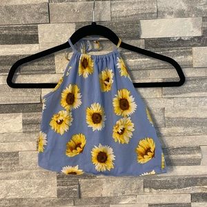 Sunflower Halter Top